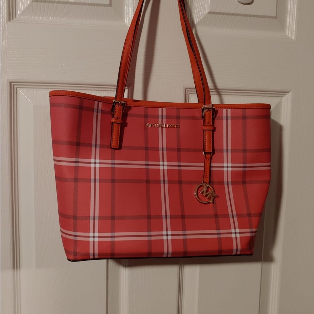 Orange Michael Kors tote bag